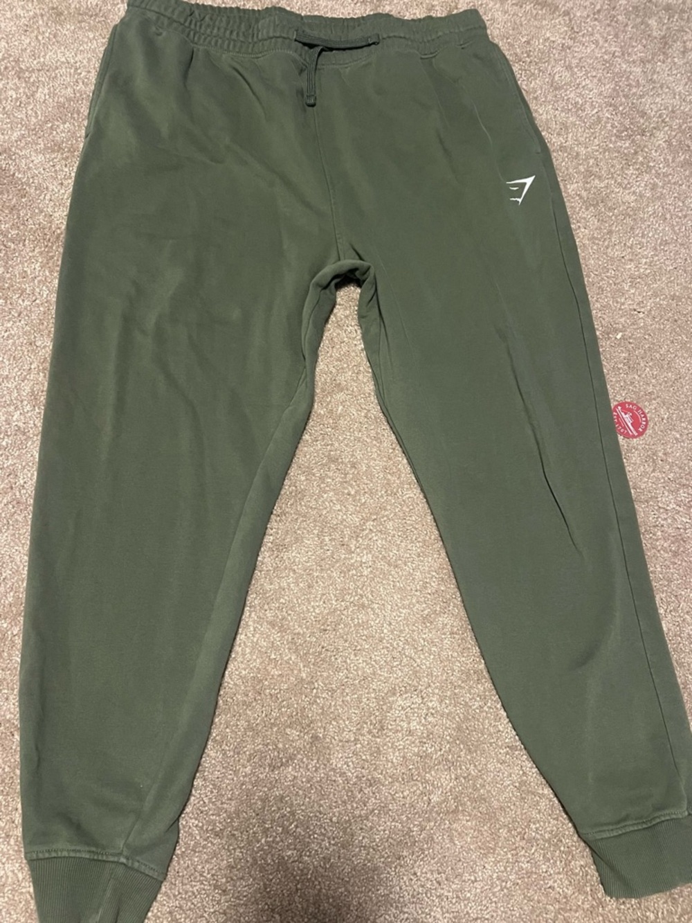 Gymshark men’s Olive Joggers with Drawstring Waist